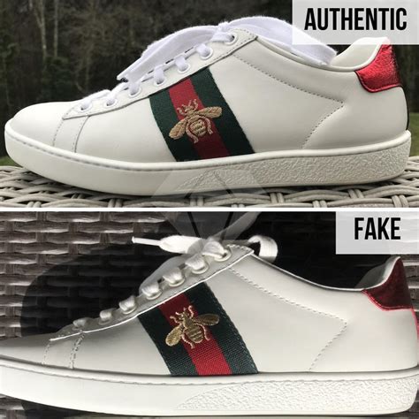 gucci ace bee sneakers real vs fake|gucci bee ace sneakers women.